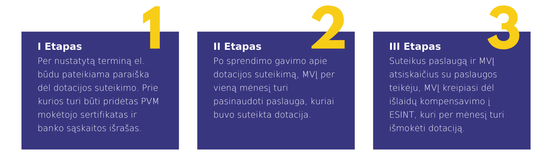 projekto etapai